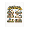 Funny Duck Blanket, My Very Important Duck Business, Duck Lover Gift, Backyard Duck Fleece Blanket
